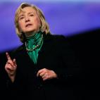 NEW ORLEANS, LA - JANUARY 27: Former U.S. Secretary of State Hillary Clinton speaks at the 10th National Automobile Dealers Association Convention on January 27, 2014 in New Orleans, Louisiana. According to reports, Clinton said during a questi...