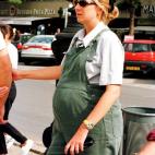 Embarazada de su primer hijo, en septiembre de 1999.