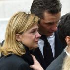 Doña Elena llora en el funeral tras los atentados del 11M. 