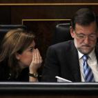 En el Congreso con el presidente del Gobierno, Mariano Rajoy.
