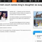 Un tribunal español cita a la hija del rey como sospechosa