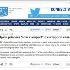 Una princes española es "ahora una sospechosa" en un caso de corrupción