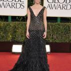 Actress Sarah Paulson arrives at the 70th Annual Golden Globe Awards at the Beverly Hilton Hotel on Sunday Jan. 13, 2013, in Beverly Hills, Calif. (Photo by John Shearer/Invision/AP)