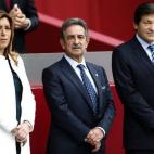 Los presidentes de Andalucía, Susana Díaz, de Cantabria, Miguel Ángel Revilla, y de Asturias, Javier Fernández