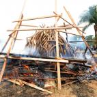 En Libreville, Gabón, en junio de 2012. Gabón decidió quemar todo el marfil incautado.