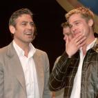 Junto a George Clooney, en 2001 en Las Vegas