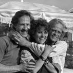 Con Klaus Kinski y Werner Herzog, en Cannes