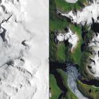 Esto es lo que ha retrocedido este glaciar en Patagonia del Sur de 1985 a 2017.