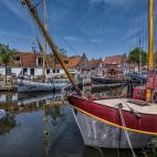 Vista de Edam, cerca de &Aacute;msterdam, con sus famosos canales y sus agradables casas.