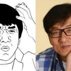 Jackie Chan no necesita presentación. Es un actor hiper mega conocido por sus películas, entre el humor y las artes marciales. Ahora tiene 61 años y, entre otras cosas, ofrece cursos de actuación. Su viñeta indignada, sorprendida, agobiada....