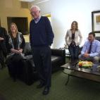 Sanders siguió en familia el transcurso de los 'caucus' de Iowa.