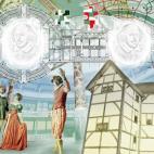 Two pages (featuring Shakespeare's Globe - Performing Arts) from the new British passport design that have been unveiled at Shakespeare's Globe Theatre in London.