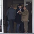 Iker Casillas, a su llegada a la clínica Ruber.