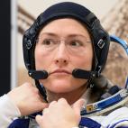Christina Hammock Koch, actualmente en la Estaci&oacute;n Espacial Internacional, donde se espera que consiga el r&eacute;cord de permanencia.