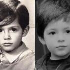 Mi foto fue tomada en la plaza del teatro hace 43 años, tenía 5; la de mi hijito Daniel la tomé el 22 de diciembre, con 4 años y medio. ¿Nos parecemos; sí o qué?