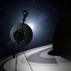 Esta ilustración digital proporcionada por la NASA muestra a la nave espacial Voyager. Treinta y cinco años después de dejar la Tierra, la nave Voyager 1 le apunta a las estrellas. Tarde o temprano, la resistente nave espacial se despedirá d...
