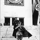 NUREMBERG, GERMANY - JANUARY 1: A picture dated 1936 showing German chancellor Adolf Hitler leaving the Nuremberg Party Congress. // Photo datTe de 1936 du chancelier Adolf Hitler quittant le congrFs du parti nazi a Nuremberg. (Photo credit shou...