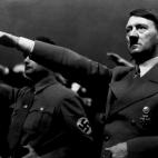A picture dated 1939 shows German Nazi Chancellor Adolf Hitler giving the nazi salute during a rally next to 'Deputy Furhrer' Rudolf Hess. AFP PHOTO / FRANCE PRESSE VOIR (Photo credit should read -/AFP/Getty Images)