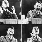 14th October 1944: German dictator Adolf Hitler at various moments during his delivery of a speech. (Photo by Keystone/Getty Images)
