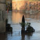 El Dyls café de York, inundado