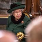 Isabel II, en la misa en recuerdo a Felipe de Edimburgo.