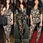 Tres hermanas Kardashian se pusieron el mismo mono de leopardo
