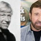 Chuck Norris en 1968 a los 28 a&ntilde;os y en 2019 a los 79 a&ntilde;os.