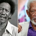 Morgan Freeman en 1971 a los 34 años y en 2019 a los 82.