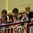 El presidente de Extremadura, Guillermo Fern&aacute;ndez Vara, la presidenta del Gobierno balear, Francina Armengol, y el director del Gabinete del l&iacute;der socialista Pedro S&aacute;nchez, Iv&aacute;n Redondo.