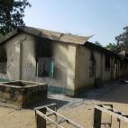 Burnt out school block following a gun battle and explosions by the Boko Haram sect in Potiskum, Nigeria, Saturday, Oct. 20 , 2012. (AP Photo/Adamu Adamu)