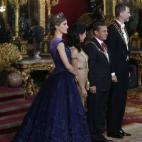 En la cena de gala en honor al presidente de Perú, Ollanta Humala, y su esposa, Nadine Heredia