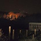 Uno de los incendios forestales en los montes próximos a la sierra de Ibio