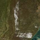El 30 de octubre de 2008, el MODIS del satélite Aqua fotografió la nieve en el noreste de Estados Unidos.