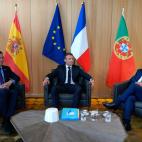 Con Pedro Sánchez y Emmanuel Macron en Bruselas