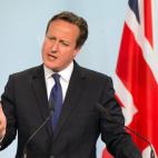 David Cameron habla durante la rueda de prensa al final de la reunión del G7.