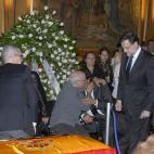 Rajoy en la capilla ardiente.