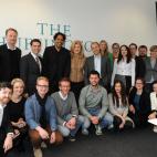 El equipo de 'The Huffington Post' Alemania posa junto con Arianna Huffington.