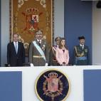 Los príncipes de Asturias en la tribuna principal.