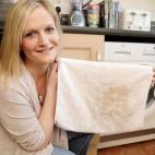 Roisin McCourt says Jesus' face appeared on one of her stained towels. The 31-year-old dance instructor discovered the discolored smudge after giving the towel a wash in her home in Coventry, England. Though Jesus' likeness might be hard to make...