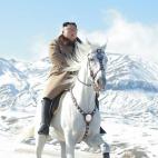 Kim Jong-un a caballo.