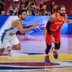 BEIJING, CHINA - SEPTEMBER 15: Ricky Rubio (9) of Spain in action during the FIBA World Cup Final match between Spain and Argentina in Beijing, China on September 15, 2019. (Photo by Stringer/Anadolu Agency via Getty Images)