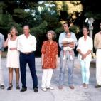 Con la familia real en el Palacio de Marivent en 1999.