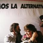 Cristina Almeida y Julio Anguita en 1989.