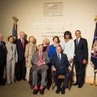 In this handout provided by the George W. Bush Presidential Center, former U.S. presidents Jimmy Carter, Bill Clinton, George H.W. Bush, George W. Bush and President Barack Obama and former first ladies Rosalyn Carter, Hillary Clinton, Barbara B...