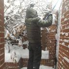 Achicando nieve con Filomena.