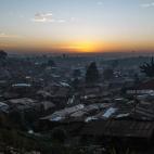 Panorama de Kibera, el mayor suburbio de África.