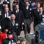 El príncipe Carlos, encabezando el cortejo fúnebre.