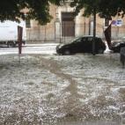 En diez minutos, Madrid se ha cubierto de blanco por la granizada.