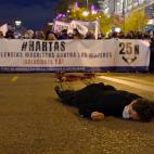 Manifestaci&oacute;n en Madrid durante el 25-N.