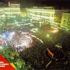 La Puerta del Sol de Madrid, el 16 de noviembre de 1988